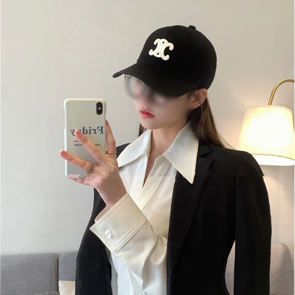 【COCO LESLEY】棒球帽鸭舌帽纯色休闲宽檐大头围显脸小帽子凯旋门