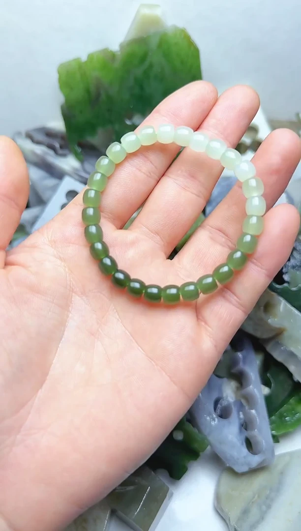 未镶嵌和田玉珠宝半成品手串
