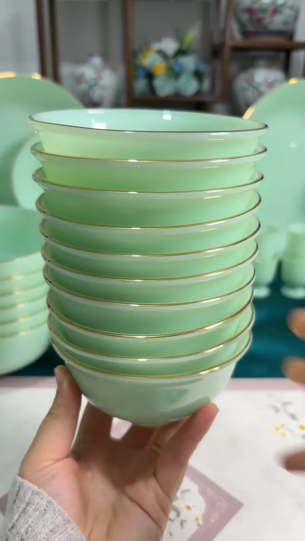 4.5英寸玉瓷碗10个口径11.5厘米