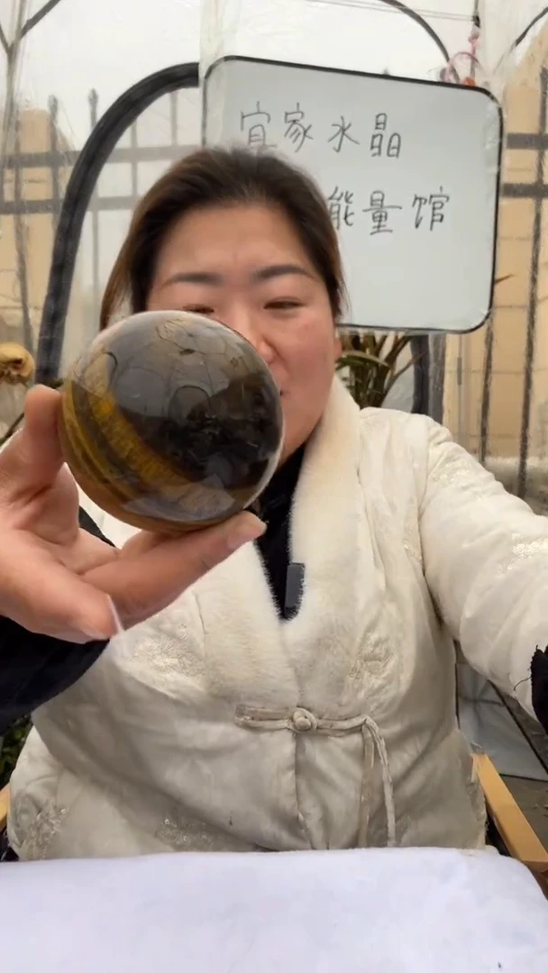 【闪购商品】木变石球未镶嵌虎眼石球D628