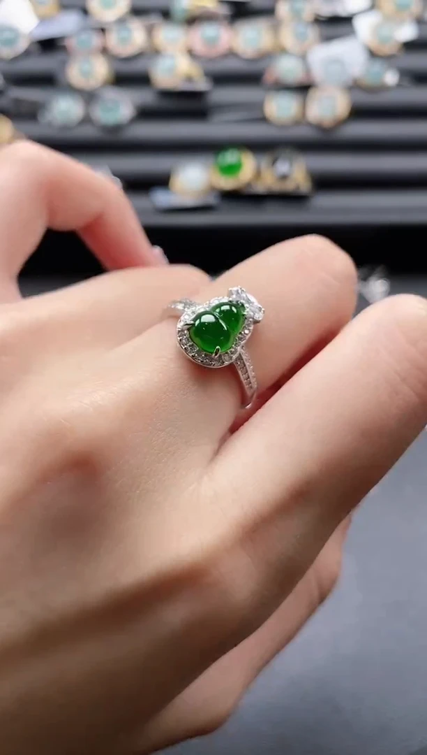 【闪购商品】翡翠戒指银S925镶嵌51151