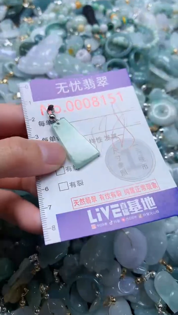 翡翠未镶嵌吊坠(不含链)8155