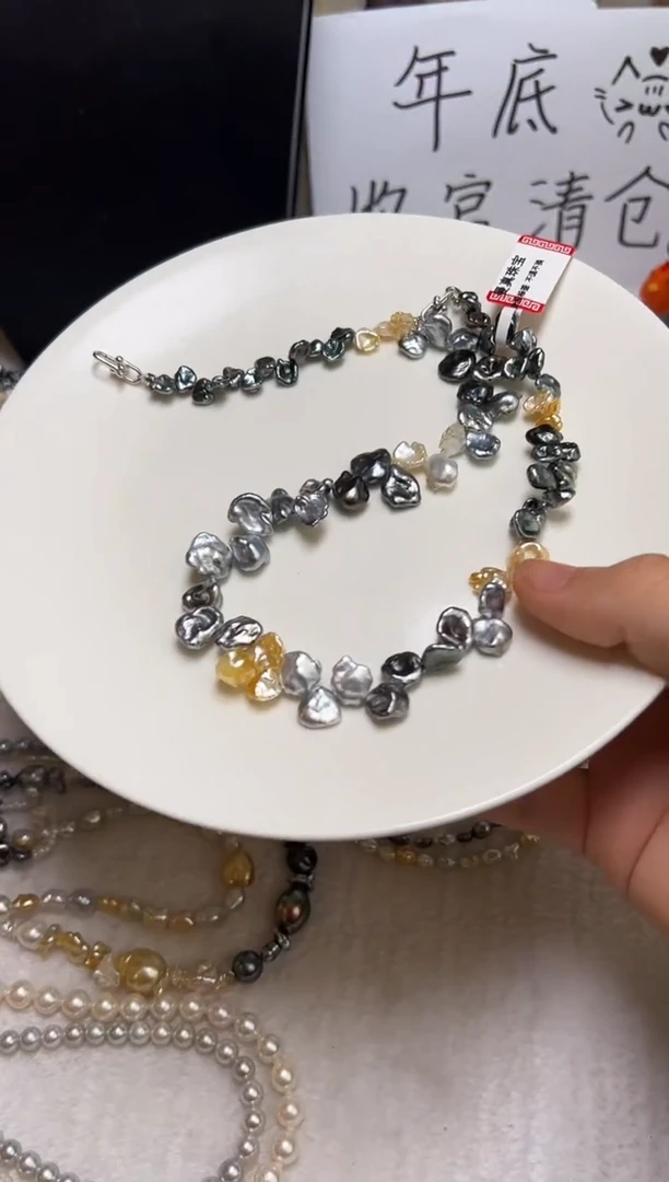 颈饰银S925镶嵌海水珍珠珍珠