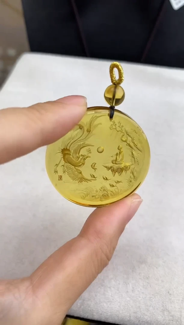 未镶嵌琥珀裸石10724119-吊坠