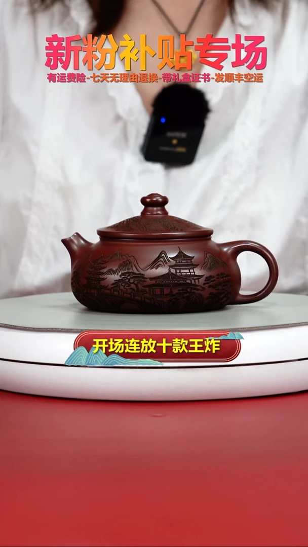 茶壶紫砂龙血砂烟雨入江南寒江240CC