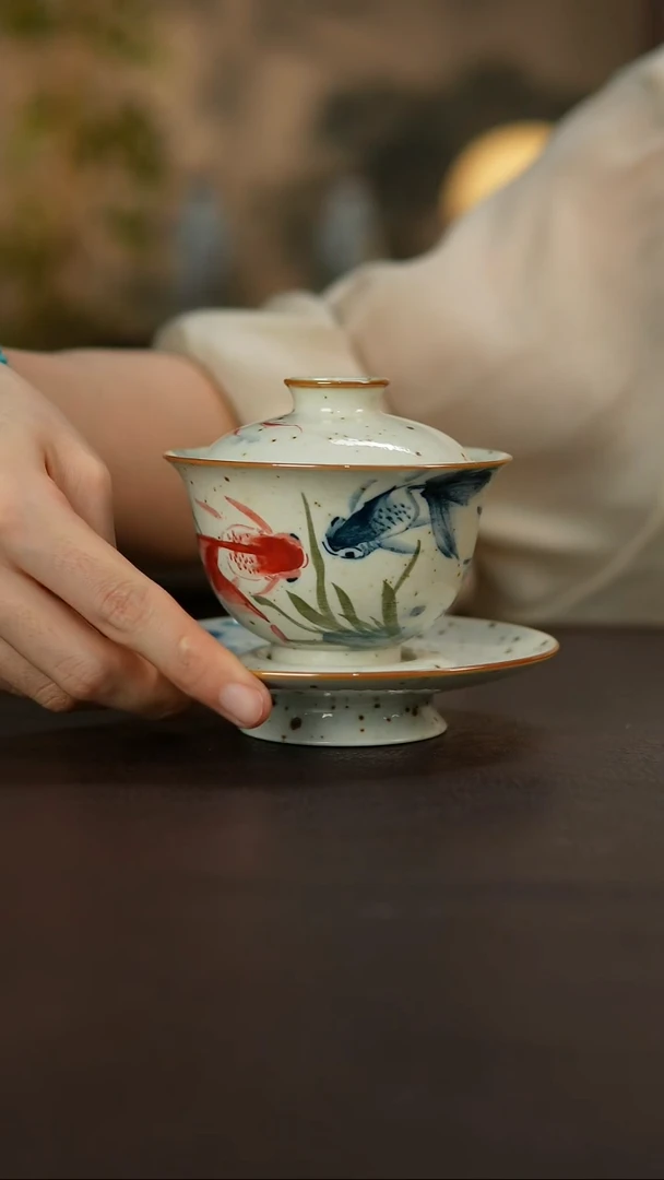 杯景德镇陶瓷杯碗柴烧多人