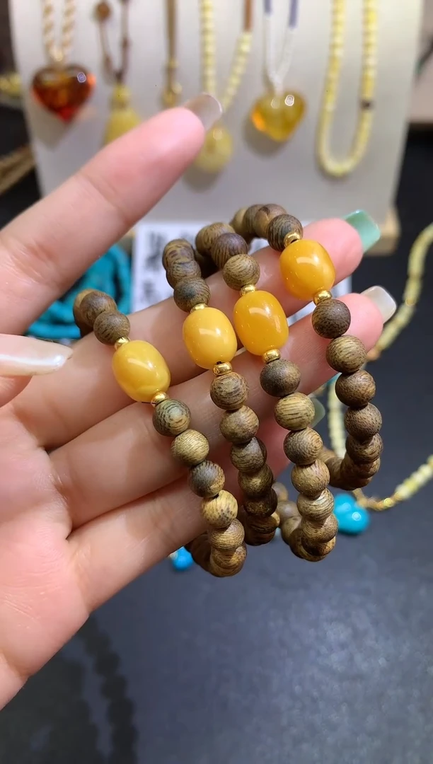 裸石蜜蜡未镶嵌手串多样性发其一A306|299