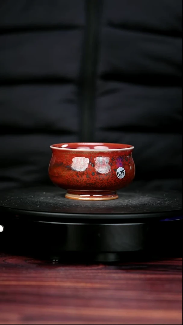 盖碗瓷539#李盼龙一级品原矿钧瓷卢氏杯