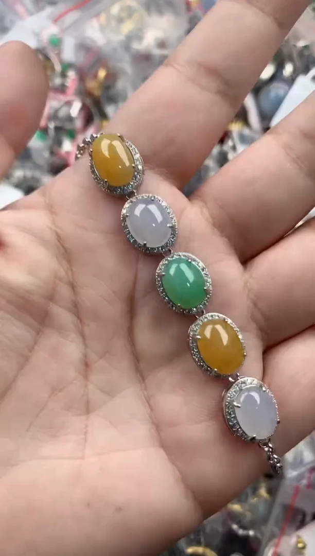 银S925镶嵌戒指翡翠777    6