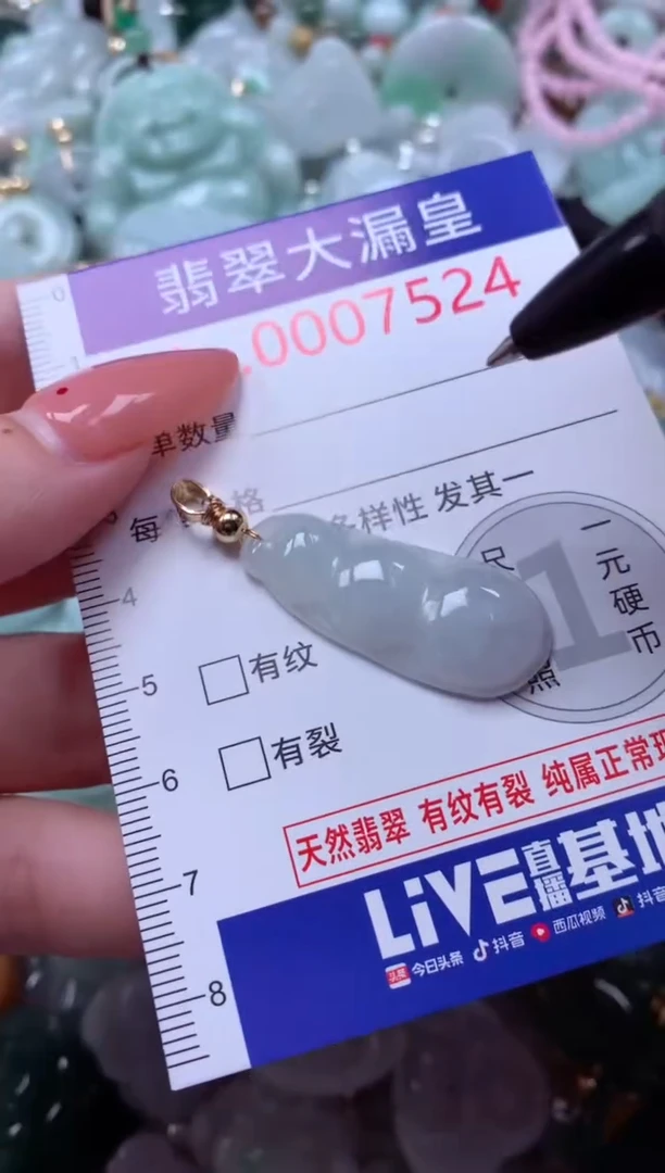 翡翠未镶嵌吊坠(不含链)7524