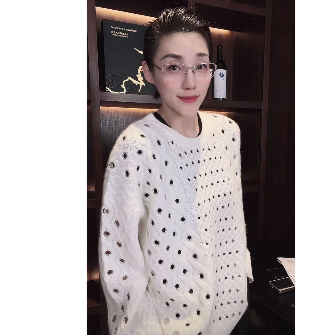 MNFK 洞洞 重工羊绒针织衫毛衣 MY0512