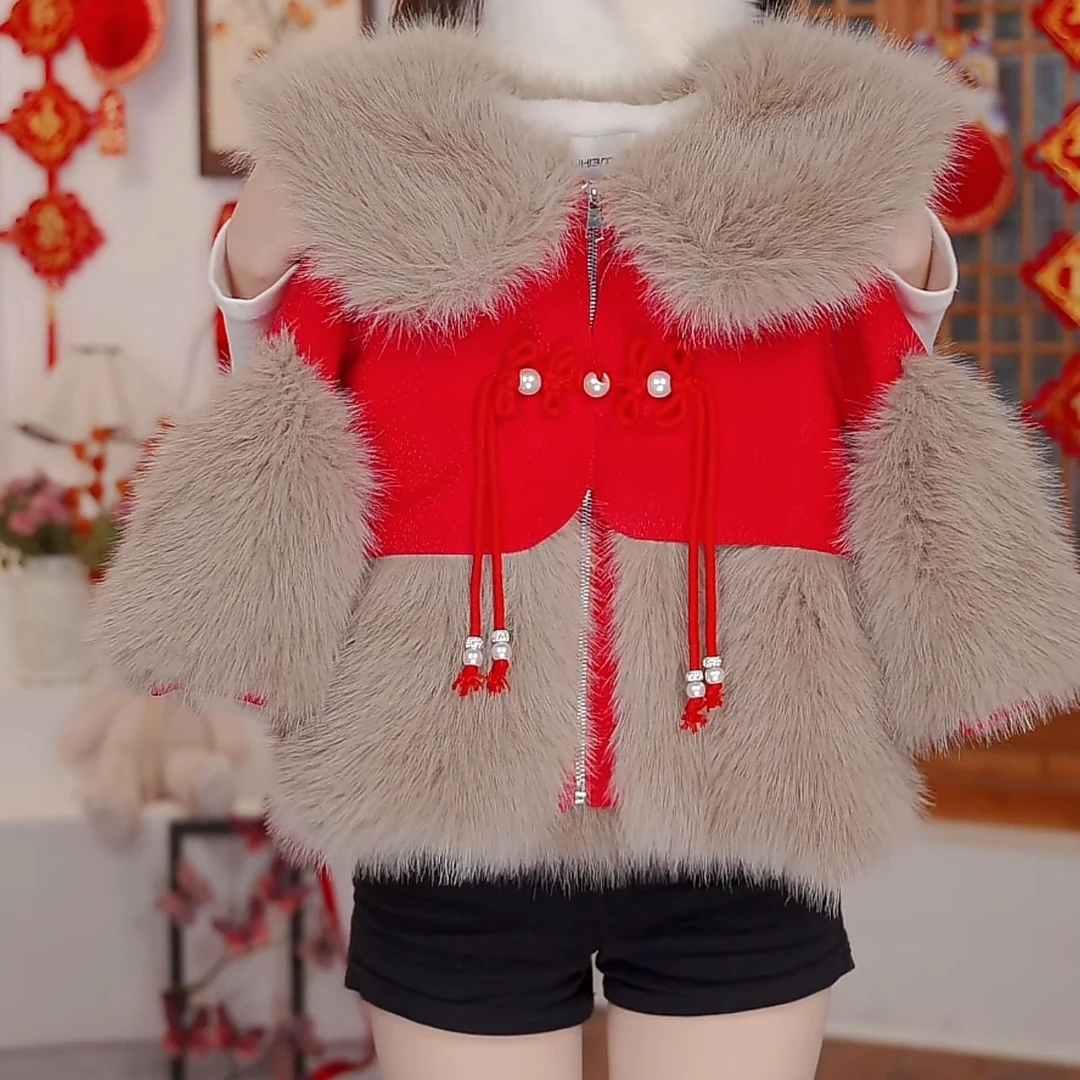 2024冬季新款女童冬季洋气加厚派克服冬装棉服外套new