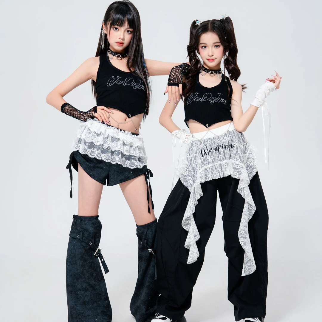 顽皮尼莫爵士舞女童服装夏女团甜酷风jazz街舞走秀时髦潮酷演出服
