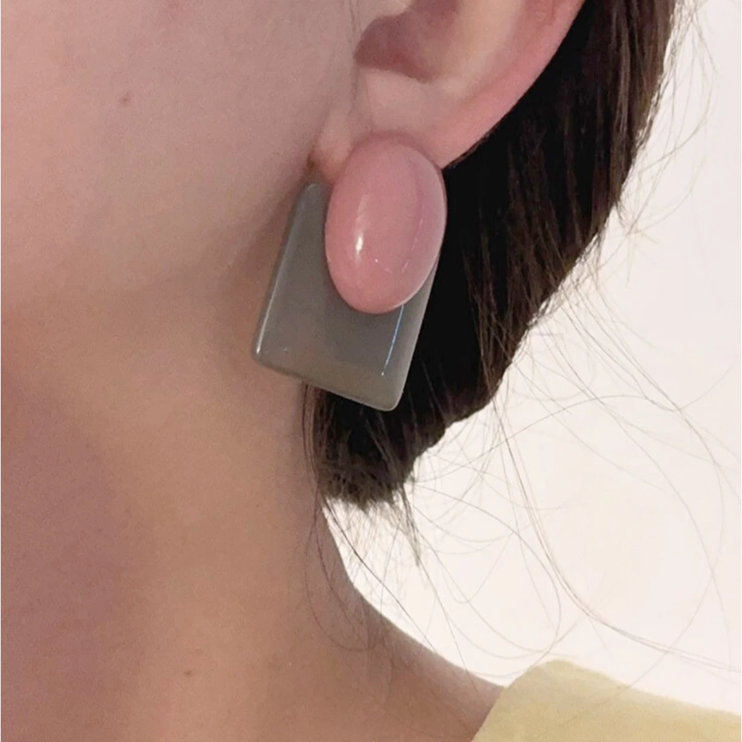 合金亚克力耳饰 手工气质时尚可爱百搭复古小众简约少女法式个性