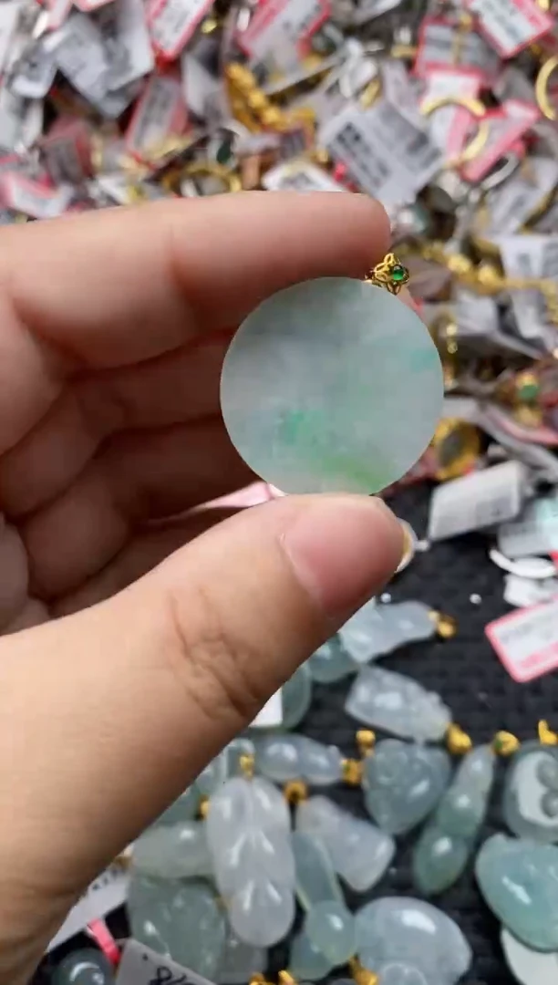 【闪购商品】翡翠戒指18K金镶嵌55555---6