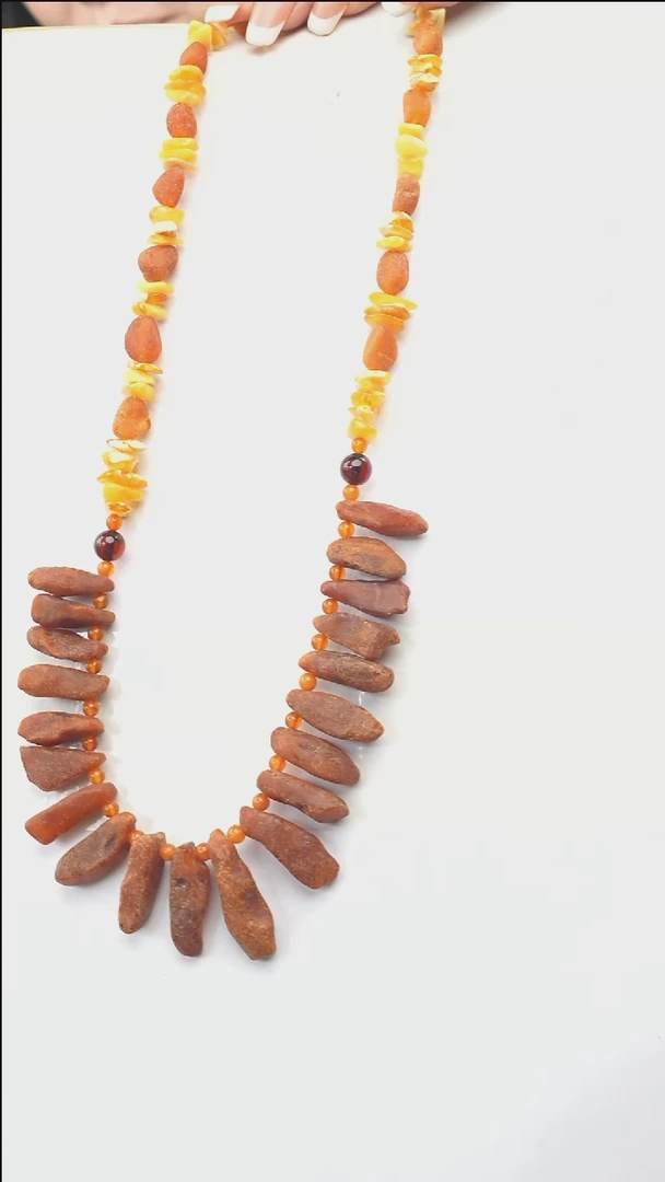 琥珀颈饰未镶嵌多样性发一