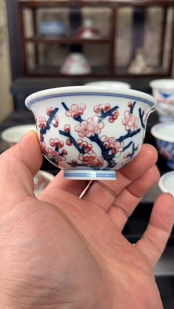 瓷片景德镇毛仔柴窑杯