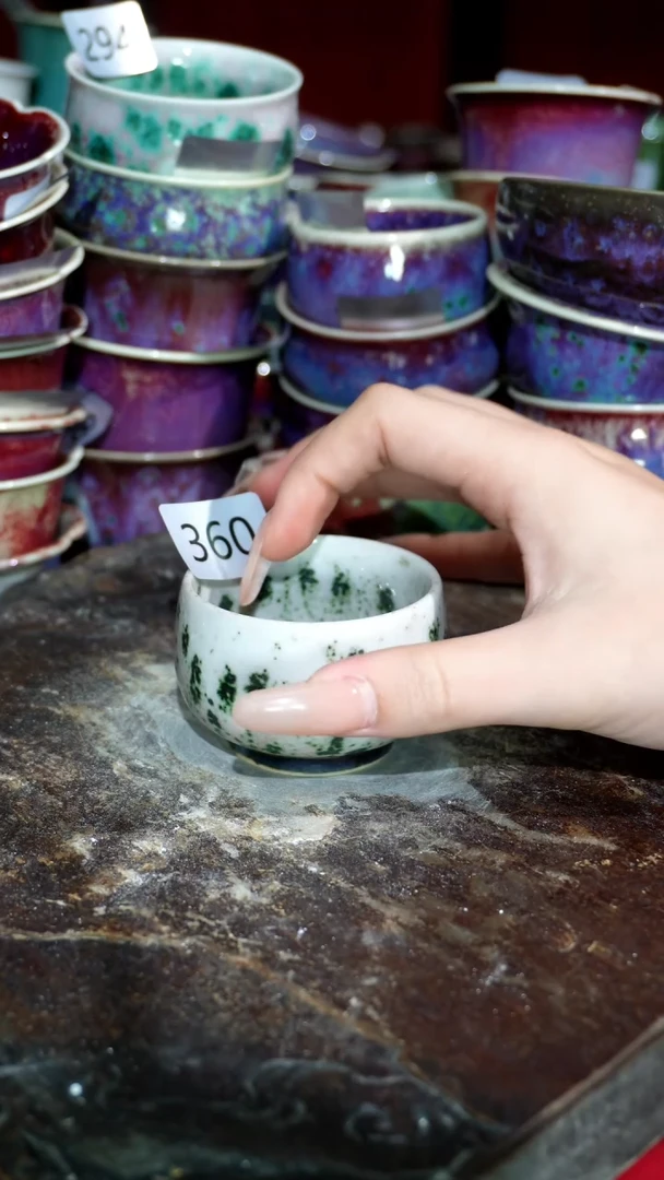 摆件精品窑变钧瓷茶器