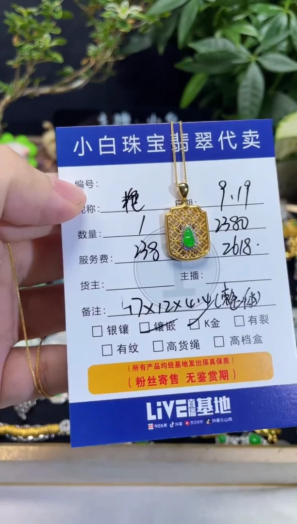 套链18K金镶嵌翡翠艳*天设计款