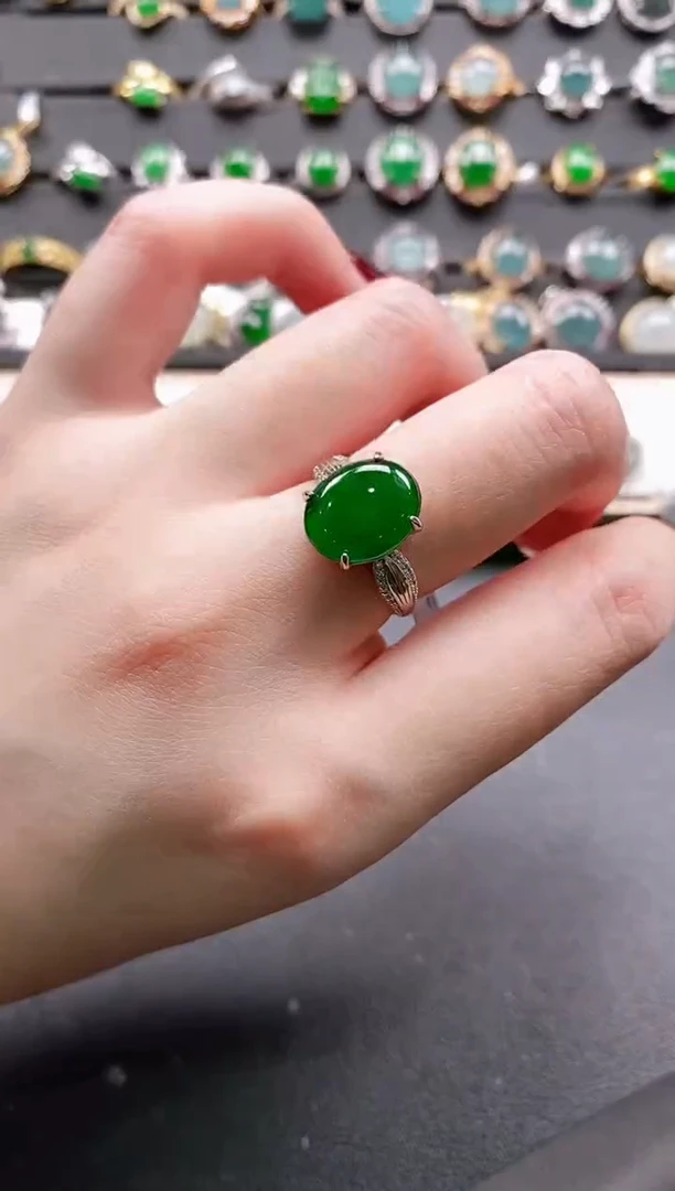 【闪购商品】翡翠戒指银S925镶嵌11111111