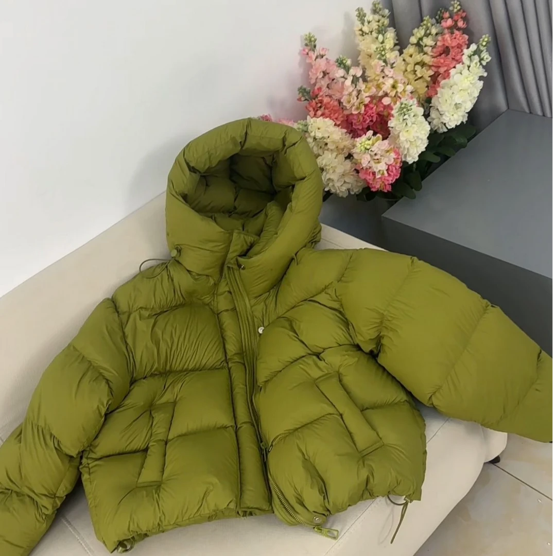 【95绒短款】顶奢高货2025女士时尚连帽泡芙品牌加厚真95羽绒服026