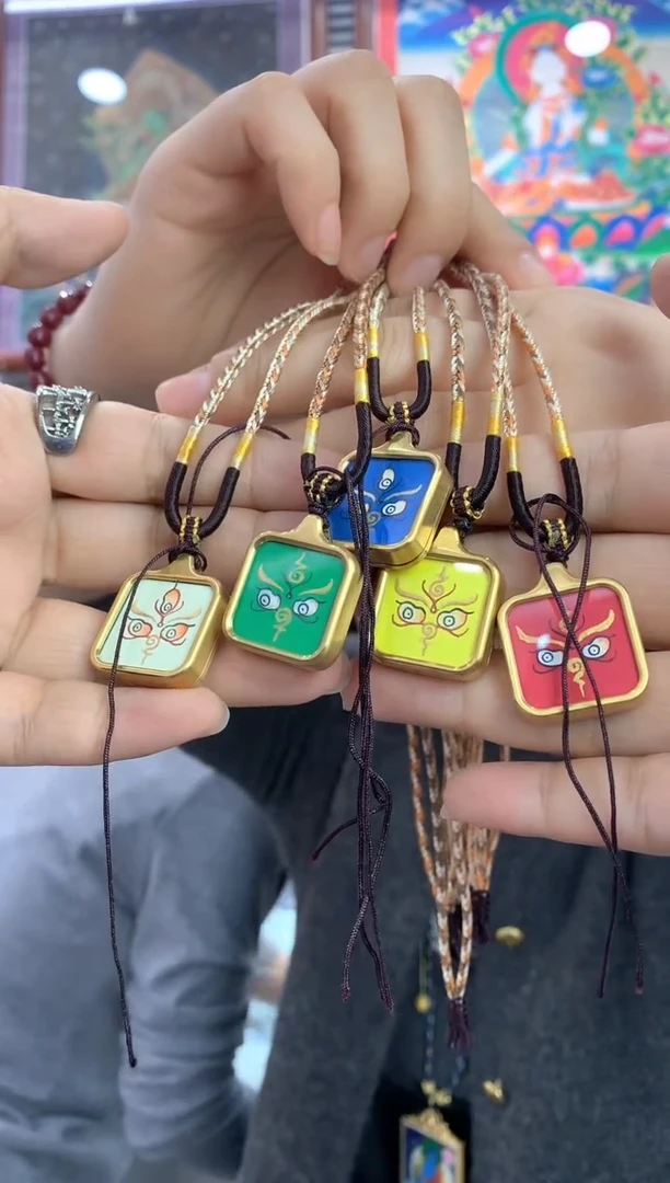 吊坠纯手绘唐卡【不退不换】五路一套