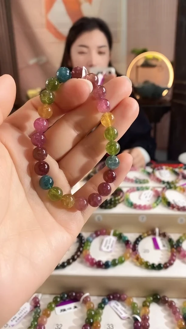 未镶嵌手链碧玺G2063单圈颜色微差发1