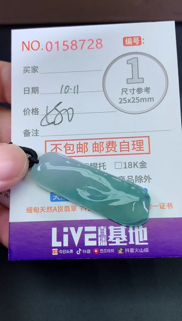颈饰未镶嵌翡翠鲤****器天然缅甸A货翡翠