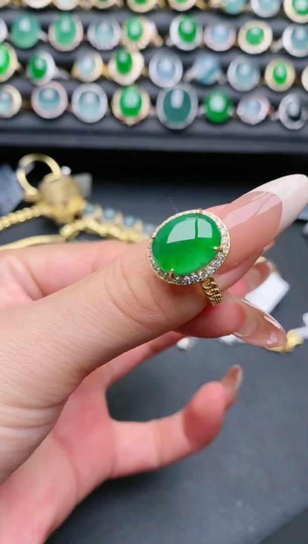 【闪购商品】翡翠戒指银S925镶嵌111111