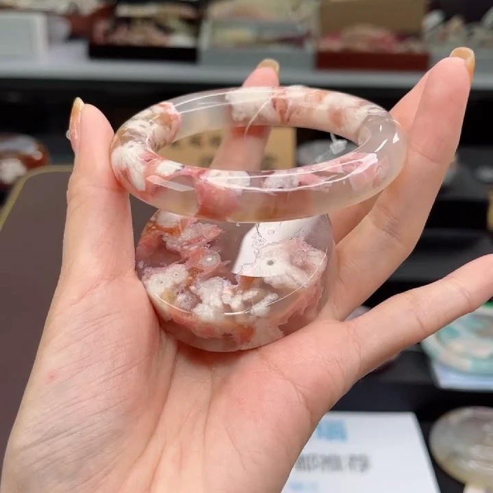 汐雅嬿选 非金属布艺手镯 樱花手镯56圈口（赠品镯心）5S8054