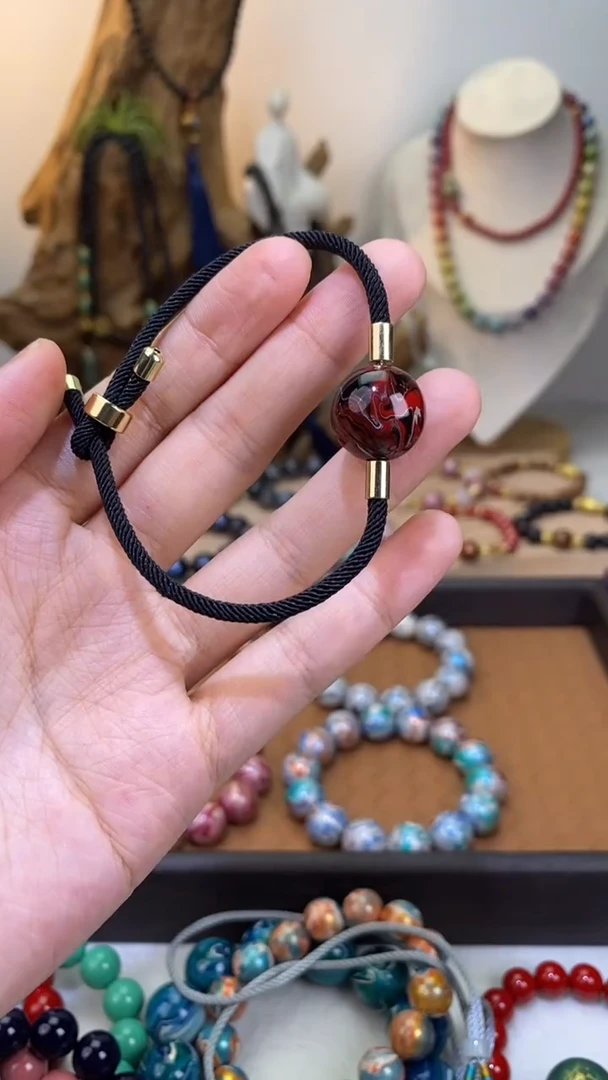 23非遗大漆1.5单珠手绳红鸾