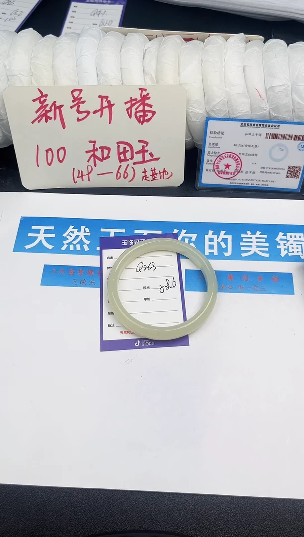 未镶嵌手镯和田玉Q263微色差