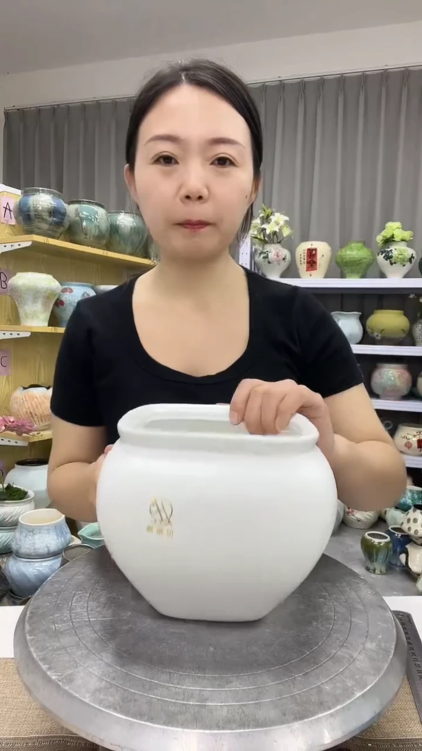 【10.17】陶瓷花盆直播  口径  14   高度  15