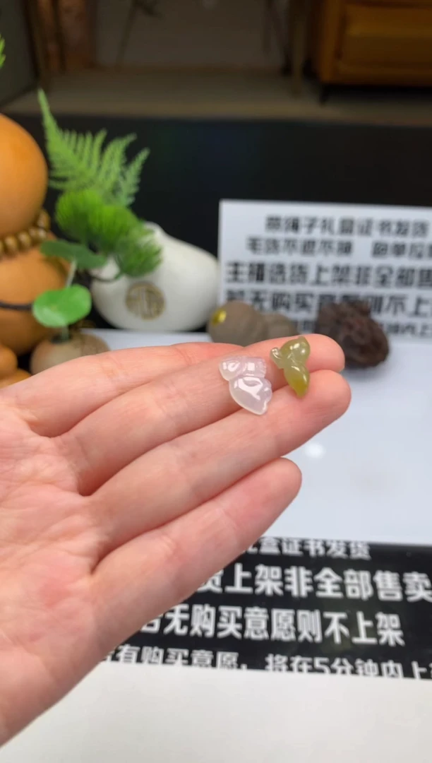 颈饰未镶嵌翡翠海***月---62374一对
