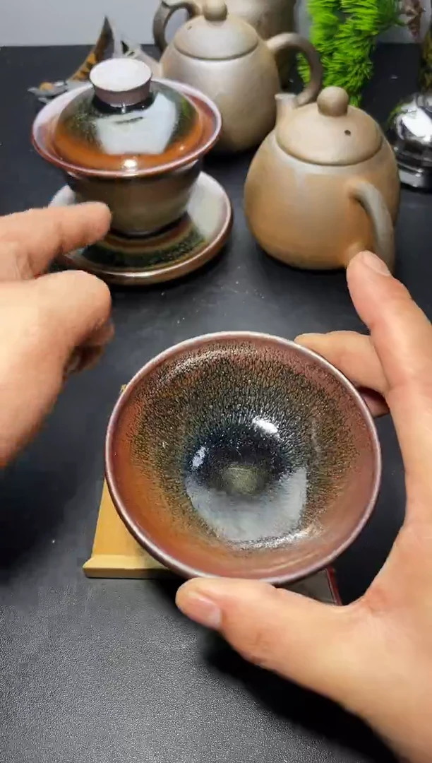 茶盏19（微瑕）叶紫建盏