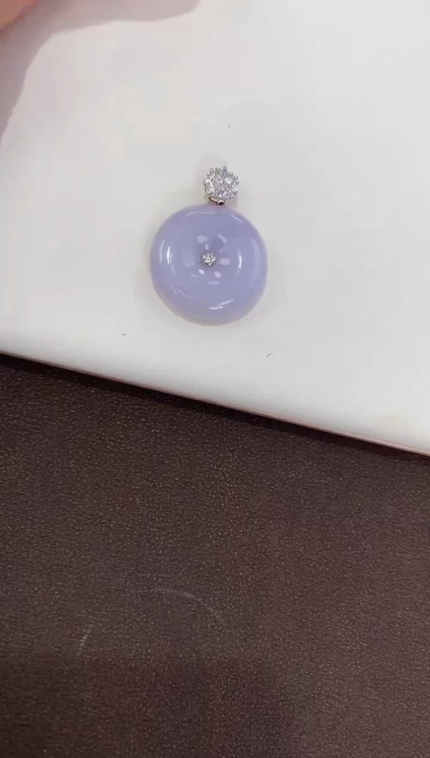 翡翠银S925镶嵌吊坠(赠链)天然缅甸A货翡翠