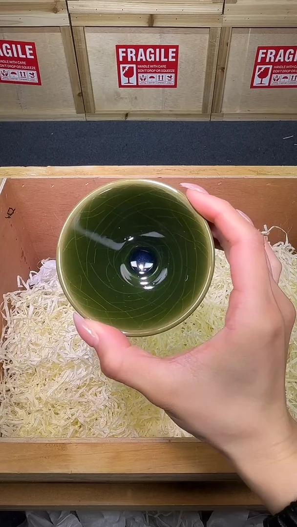 茶盏茶盏主人杯帝王绿斗笠