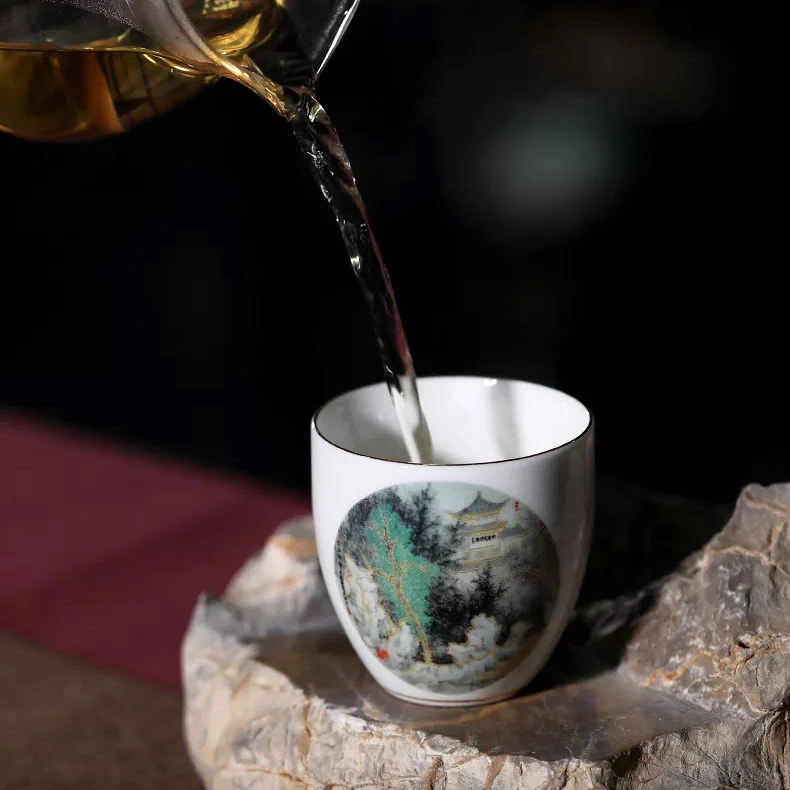 丁蜀八景杯  宜兴陶瓷博物馆 100cc