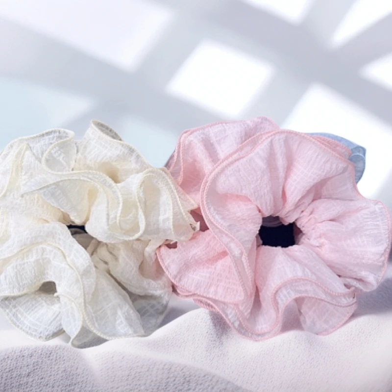 新款糖果色花朵边小蛮腰大肠发圈