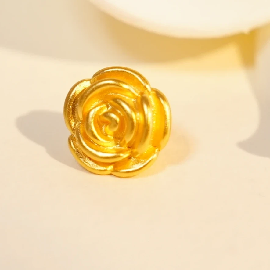 【赛菲尔】五一活动专享足金玫瑰花黄金吊坠精致 轻奢