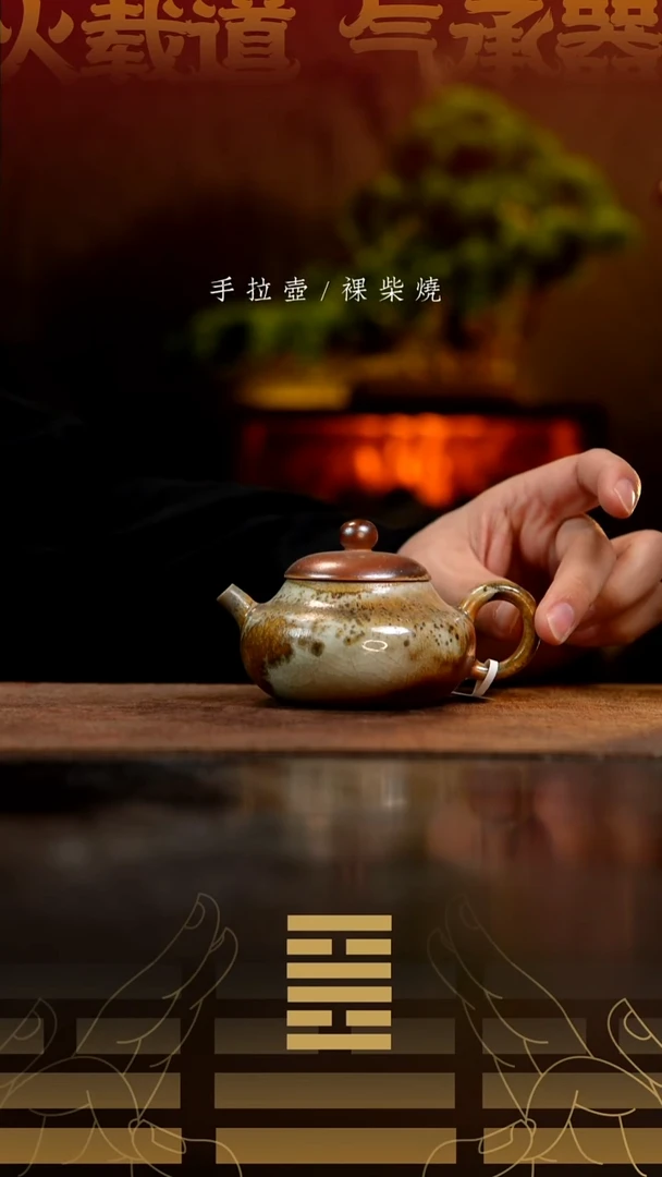 夸烧柴烧文旦壶208