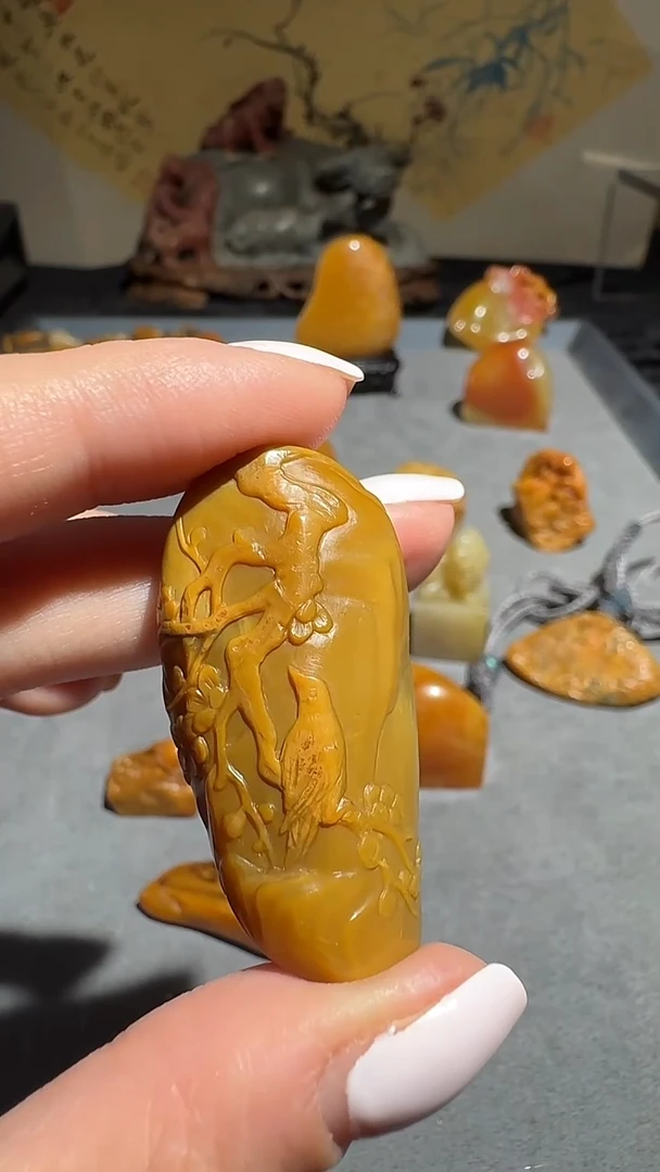 寿山石印石Z*D田黄石摆件