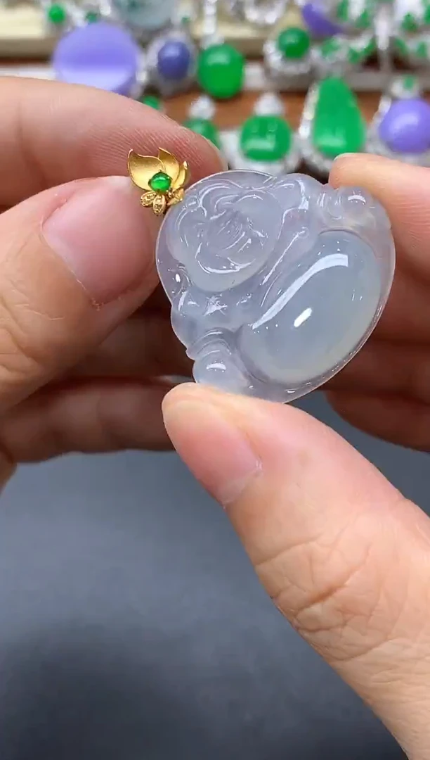 颈饰18K金镶嵌翡翠212-中国好珍宝