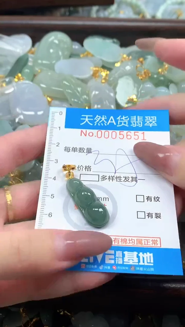 颈饰未镶嵌翡翠净货挂件-5651