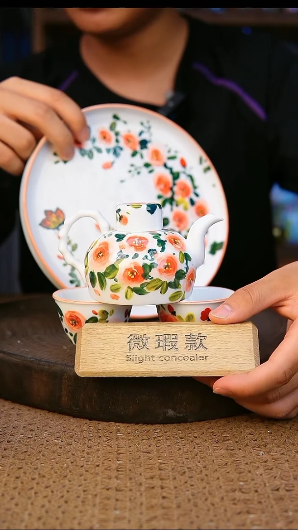 摆件手工高温釉下彩81