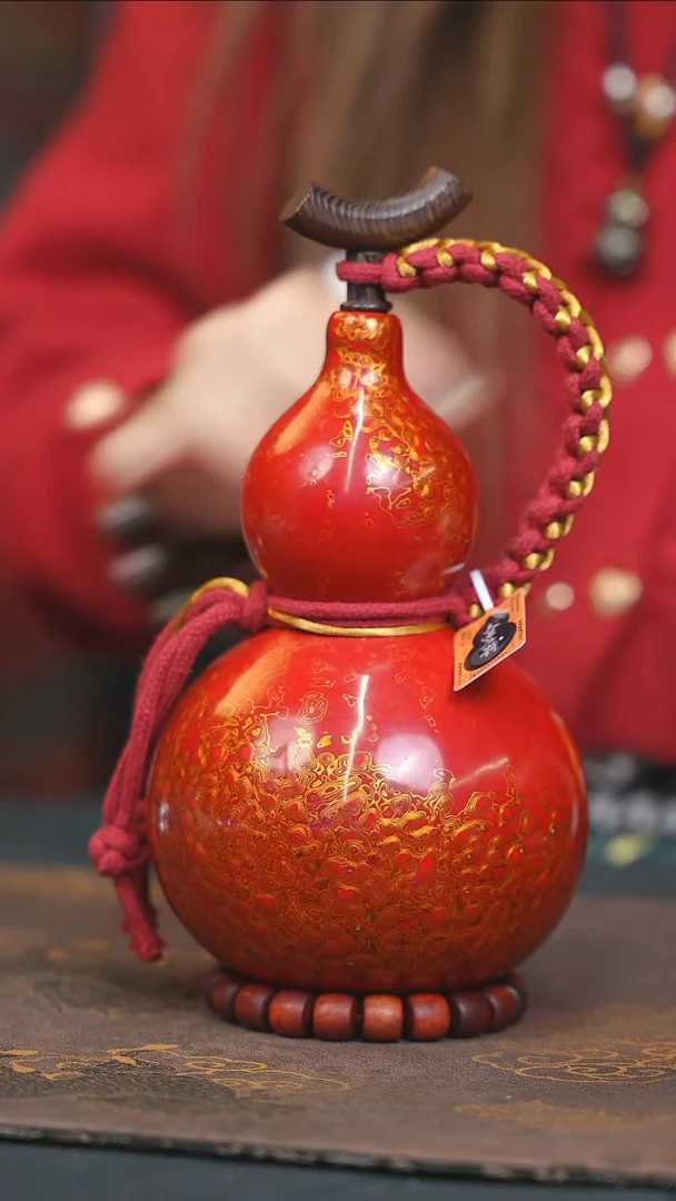 【闪购商品】WF295漆艺酒葫芦不包手串及旋转底座