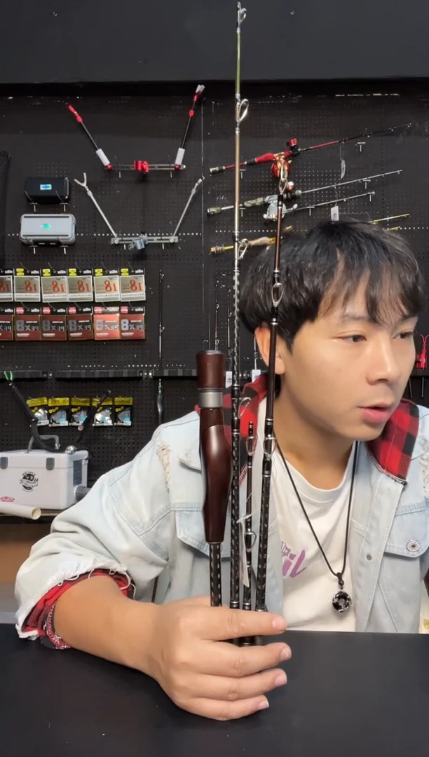 筏痴黑檀木筏竿 一杆带三节