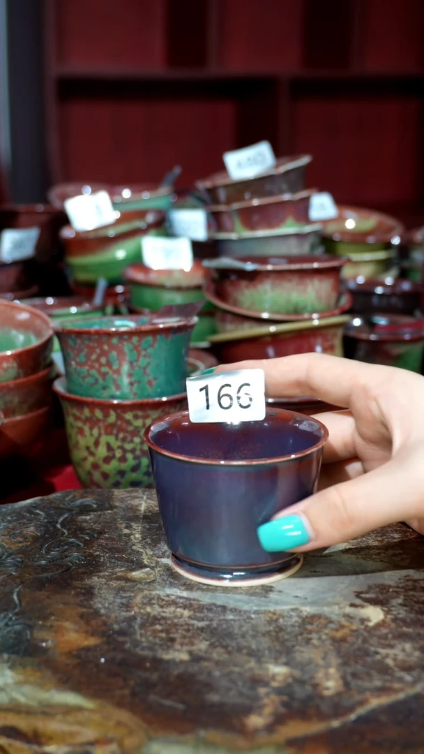 摆件精品窑变钧瓷茶器