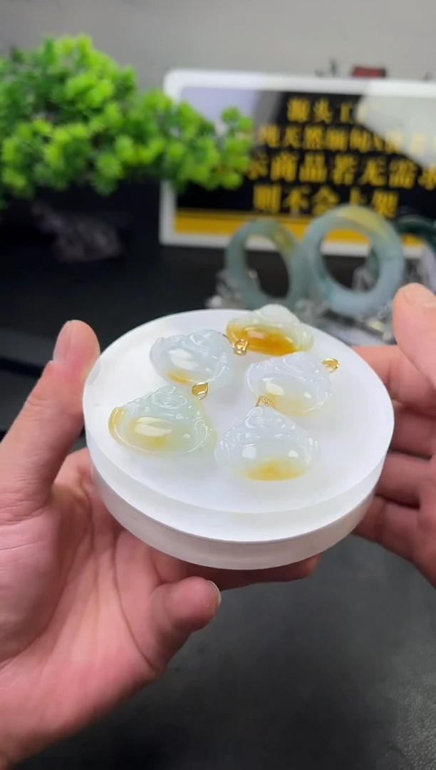 翡翠挂件银S925镶嵌佛公FL03多样性发其一CP