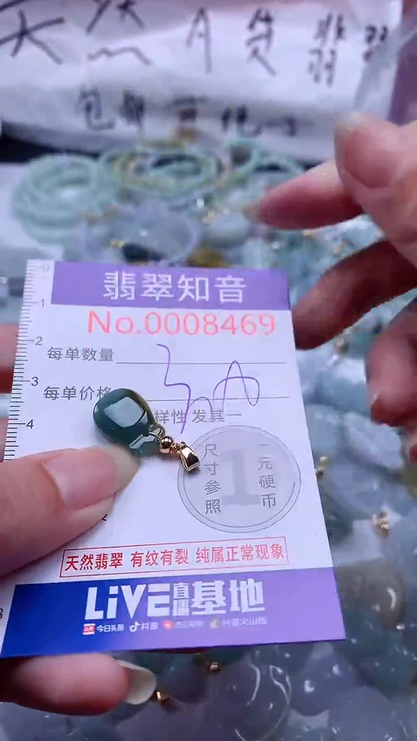 翡翠未镶嵌吊坠(不含链)8469